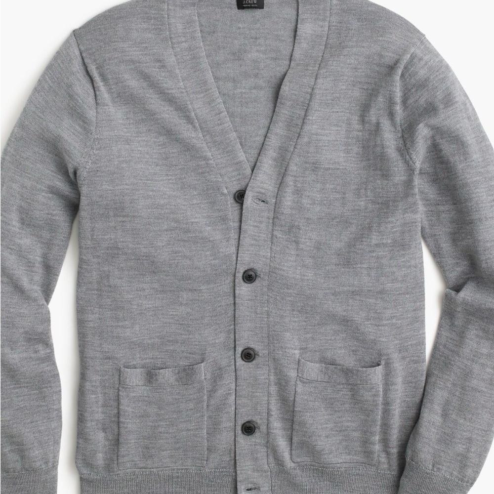 J. Crew Men's/Unisex Button  Merino Wool Blend Cardigan Sweater Size Large NWT
